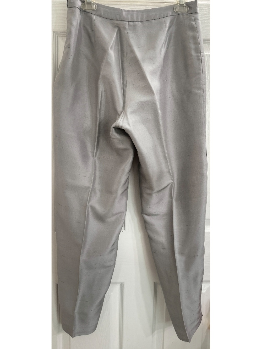 Patrick Christopher Women's Gray Tailored Silk Dress Pants - Sleek Professional